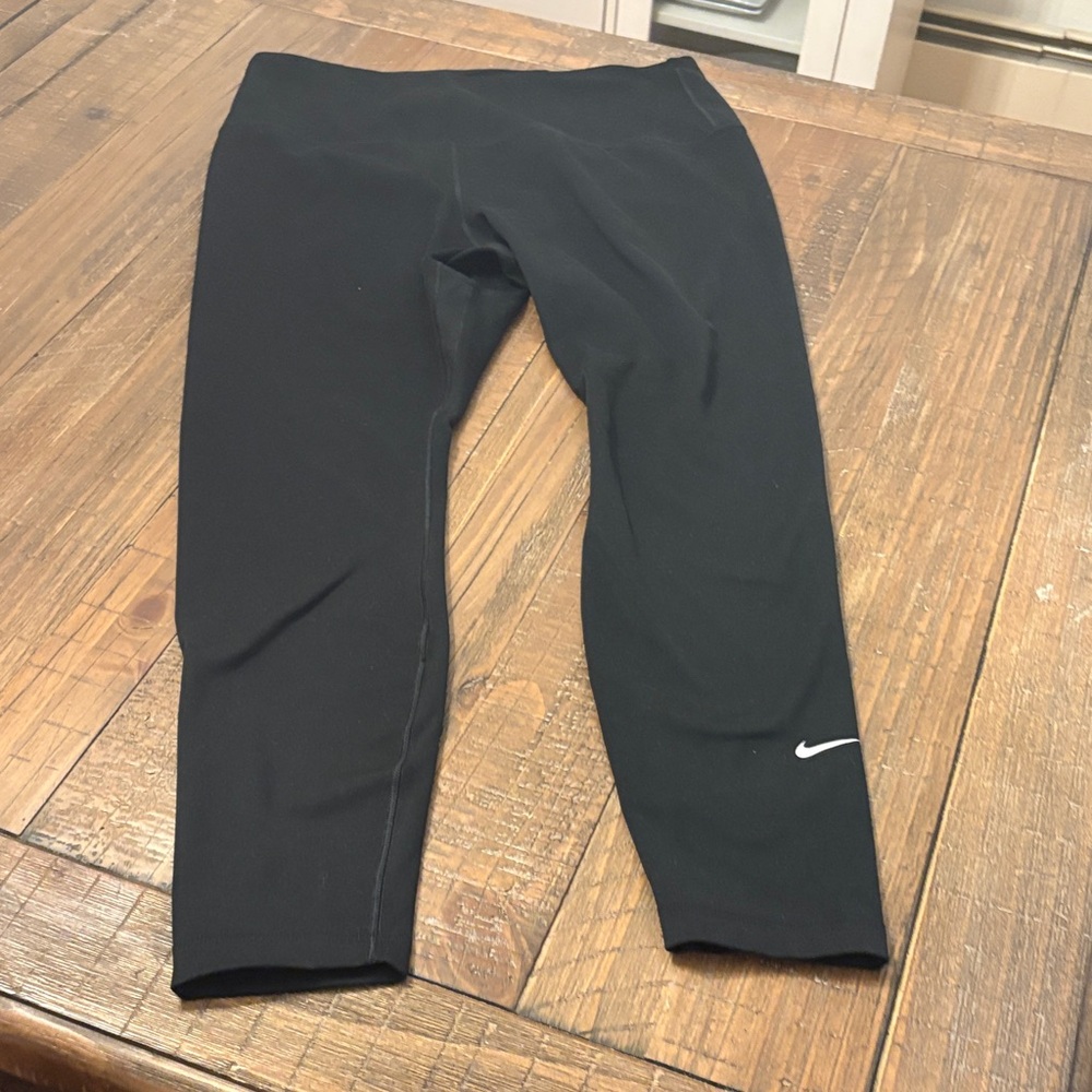 Nike Black Leggings with White Swoosh